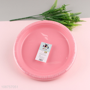 China factory disposable pink round tableware plate for sale