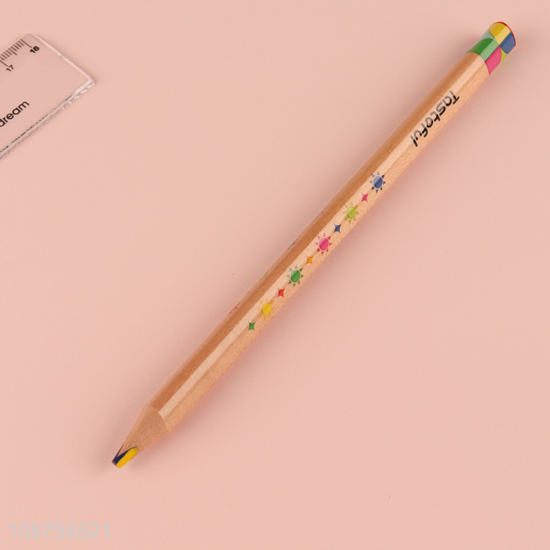 Wholesale 6 pieces 4 color mix jumbo colored pencils coloring pencils