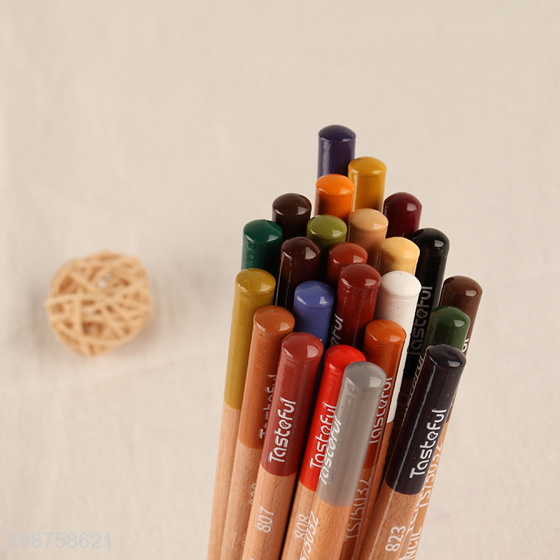 China supplier 24 colors soft pastel pencils kids adults drawing pencils