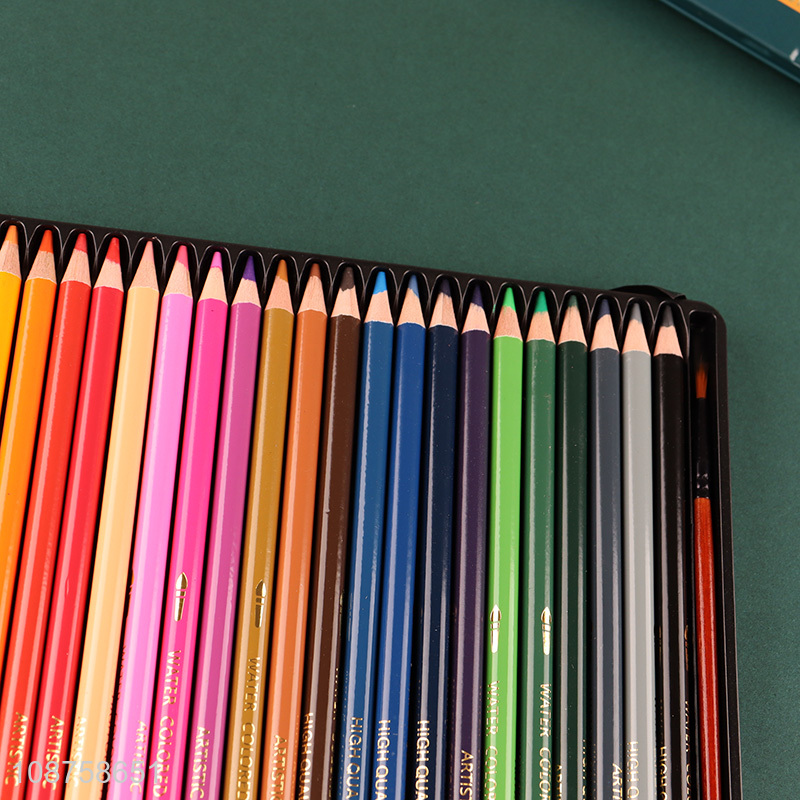 Custom 24 colors water soluble color pencils for coloring and painting