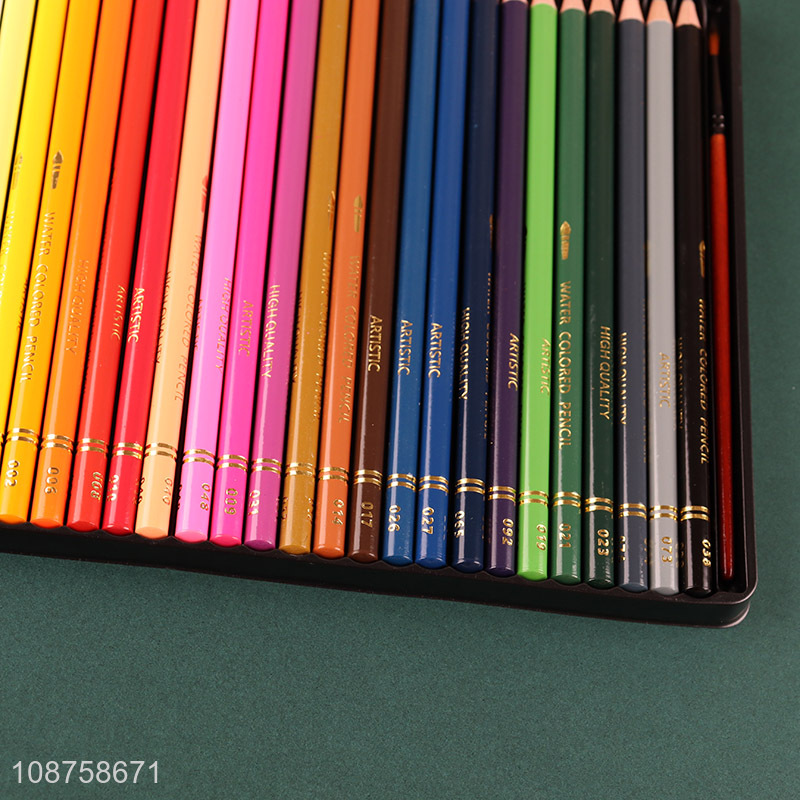 Customized 24 colors water soluble color pencils sketch drawing pencils