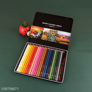 Customized 24 colors water soluble color pencils sketch drawing pencils