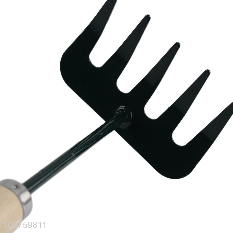 New product stainless steel five-tooth garden rake tool