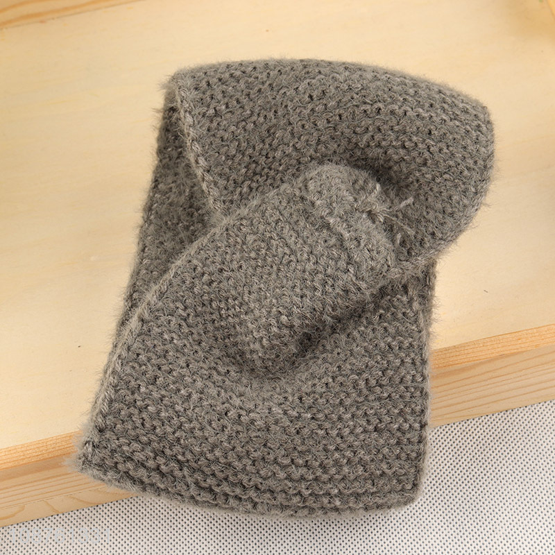 Wholesale soft elastic headband fluffy hairband head wrap for women