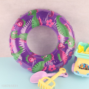 Latest products cartoon inflatable children swimming ring for sale