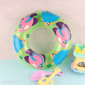 Hot sale cartoon kids inflatable swimming ring swimming circle