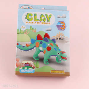 Good quality ultra light modeling clay dinosaur craft kit for kids