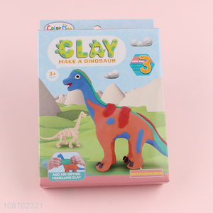 Wholesale air drying ultra light modeling clay dinosaur art kit