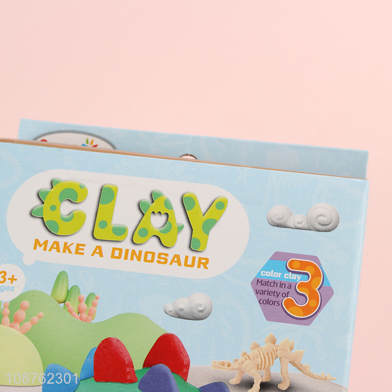 Good quality ultra light modeling clay dinosaur craft kit for kids