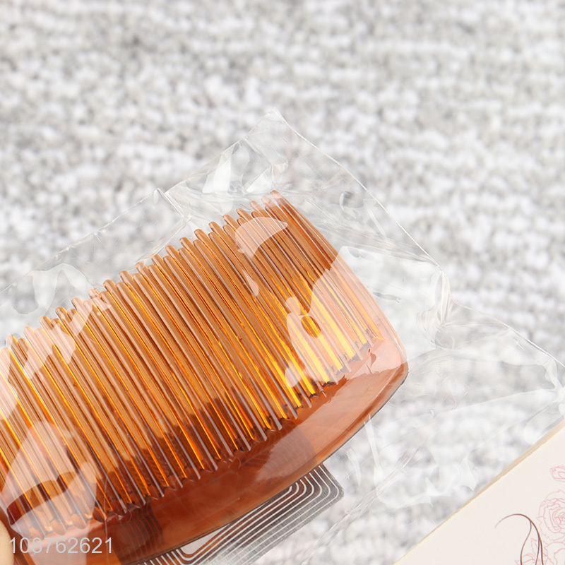 Wholesale 2pcs plastic hair side comb with teeth comb for women girls