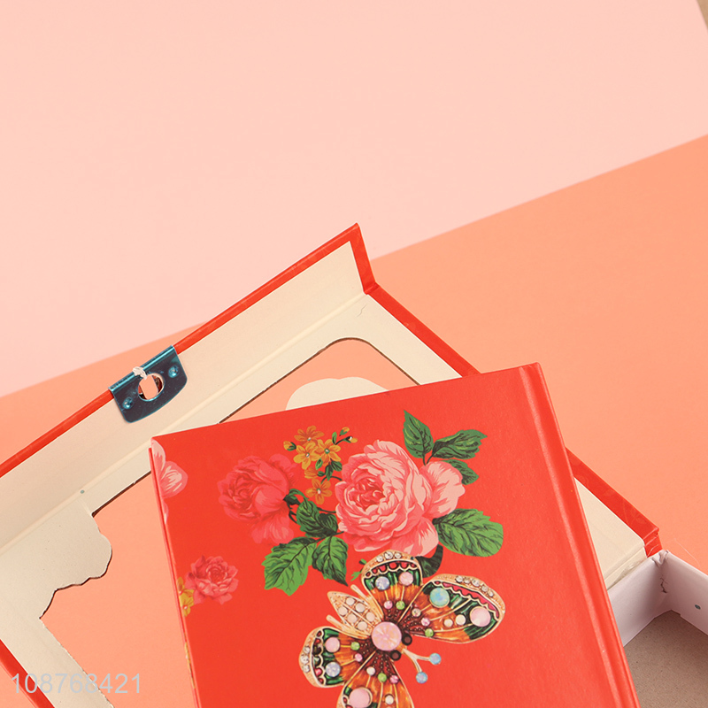 Hot selling butterfly printed notebook with lock