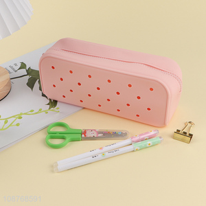 New product waterproof silicone pencil case pencil pouch