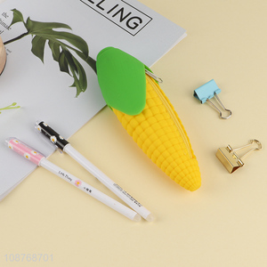 Factory price waterproof silicone pencil case pencil pouch