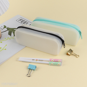 Hot selling waterproof silicone pencil case pencil pouch