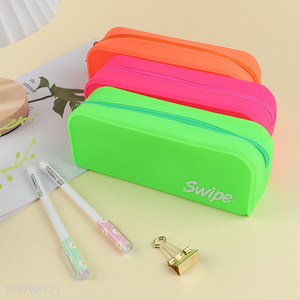 New arrival waterproof silicone pencil case pencil pouch