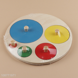 Low price round kids wooden puzzle toys