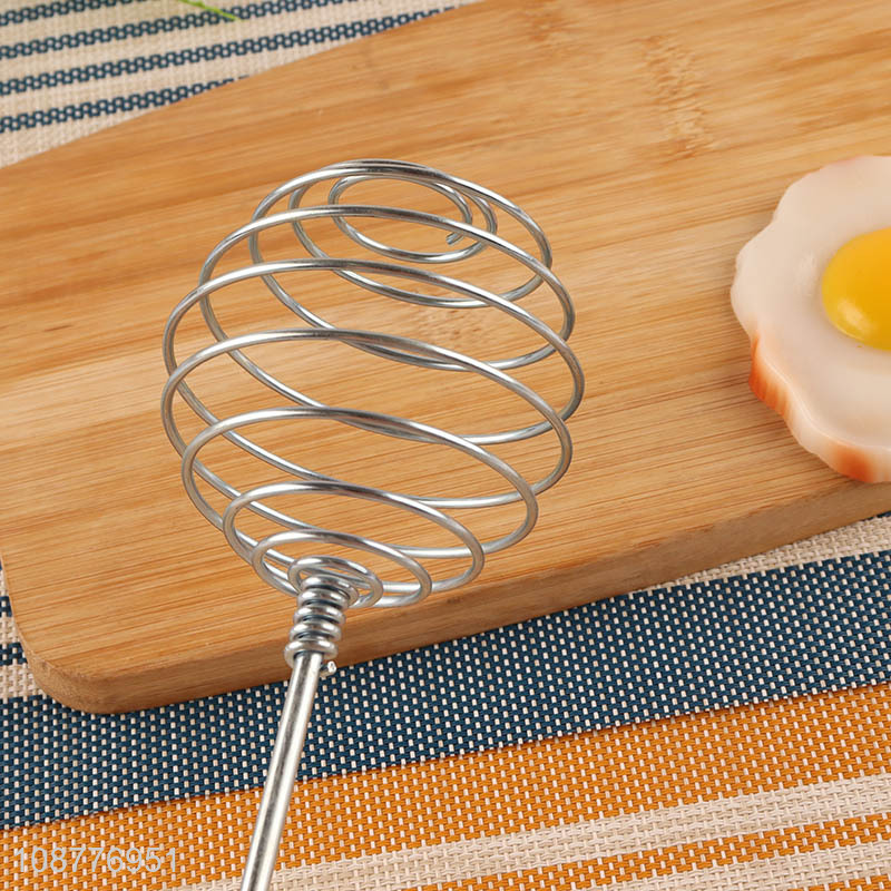 Wholesale stainless steel egg whisk with plastic handle