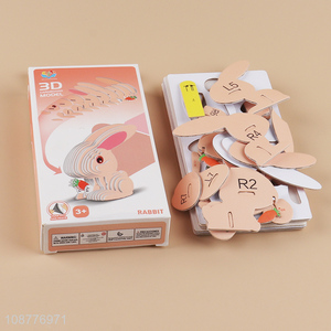 Top selling children 3d rabbit puzzle toys