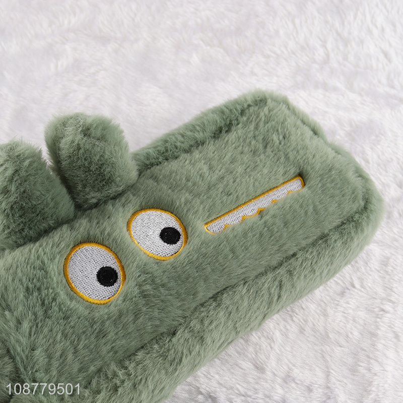 Good quality cute plush crocodile pencil pouch