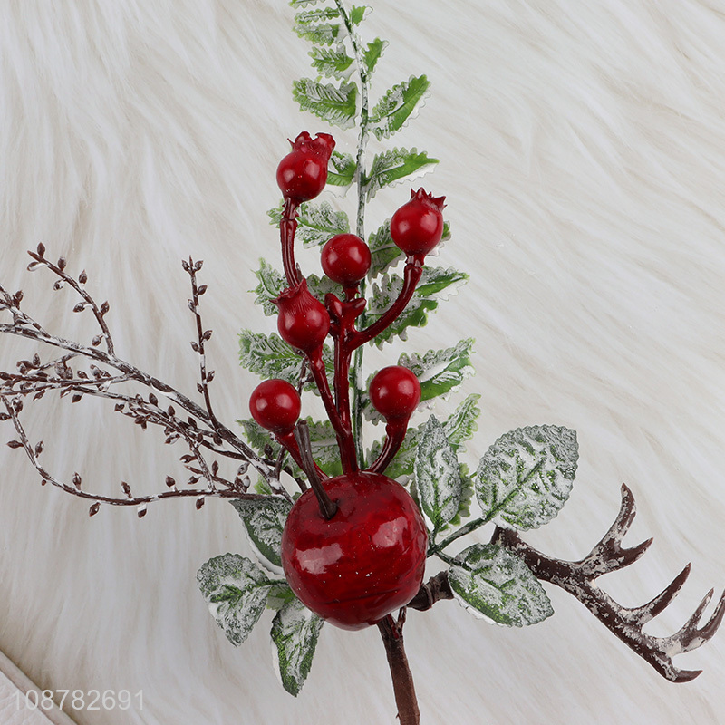 Wholesale artificial red berry picks stems for decoration