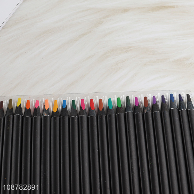 Hot sale 24pcs colored pencils wooden coloring pencils