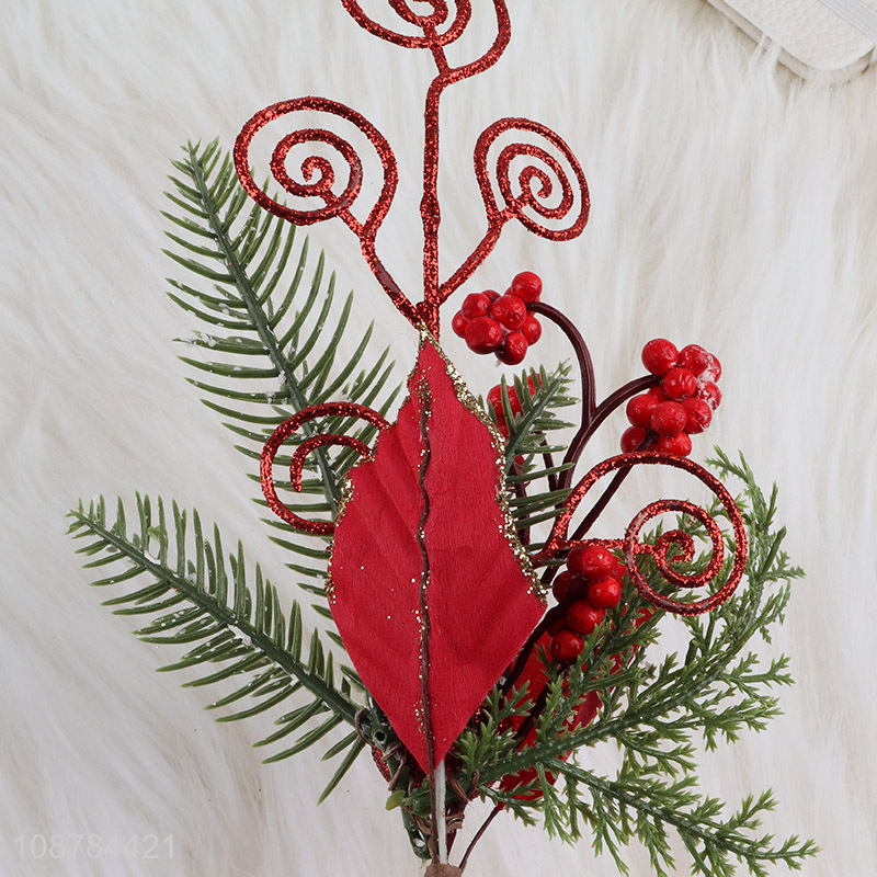 New product artificial Christmas picks with red berries