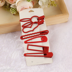 Most popular red hollow hairpin for girls