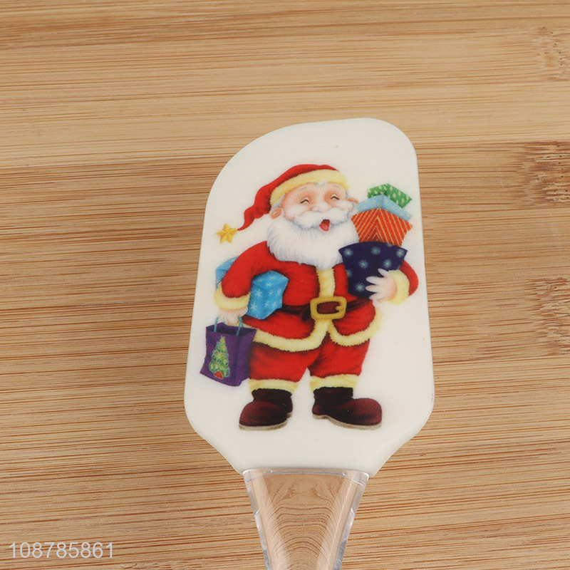 Factory price Christmas silicone spatula for baking