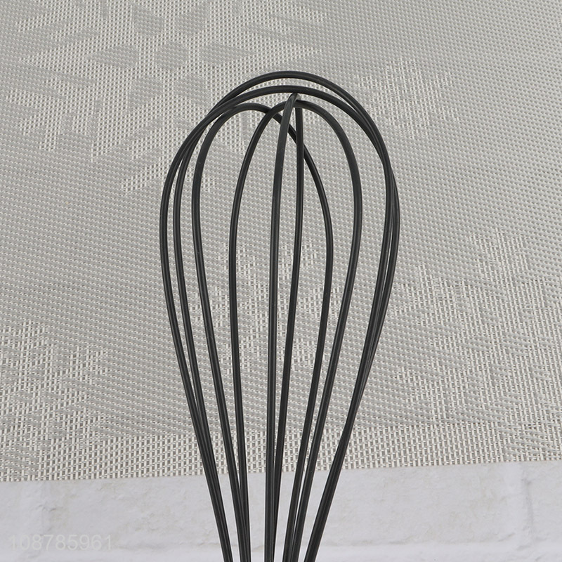Factory price wooden handle silicone balloon egg whisk