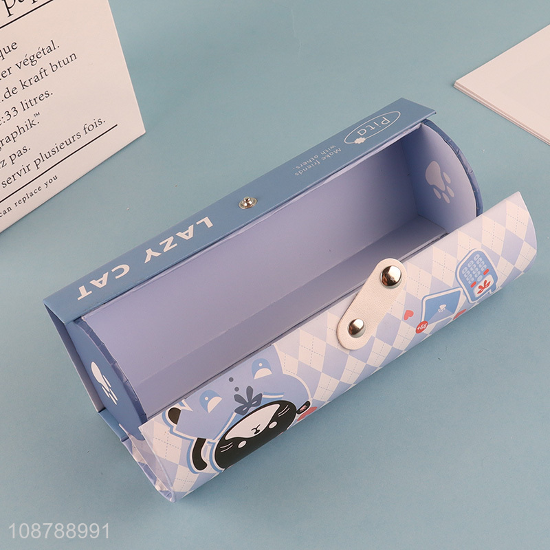 Wholesale cute cartoon plastic pencil case pen holder for kids