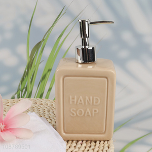 Hot selling ceramic liquid soap dispenser for bathroom