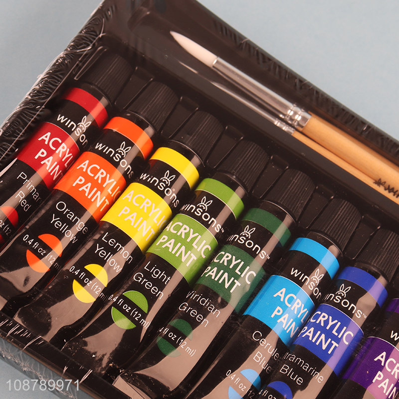 Most popular 12colors acrylic paints for drawing