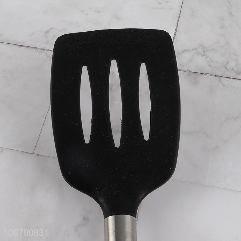 Wholesale heat resistant silicone slotted spatula for eggs