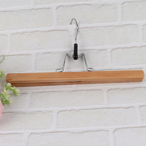 New product durable wooden skirt hangers wood pant hangers