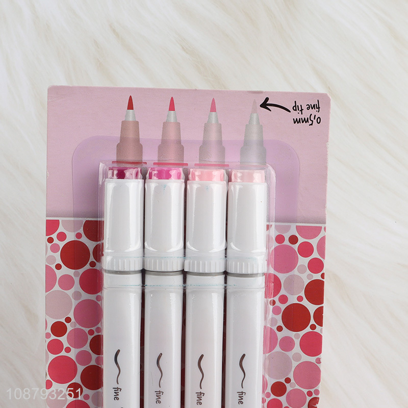 Hot selling 4pcs double ended watercolor pens for kids