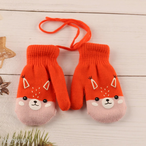 China imports cute <em>winter</em> <em>gloves</em> hanging neck <em>gloves</em> for kids