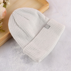 High quality winter hat cuffed beanie knitted cap for women