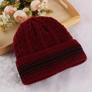 Factory price women's winter warm beanie skull cap cuffed hat