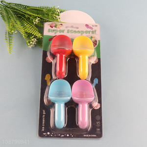 High quality 4ps plastic ice cream spoons tasting spoons