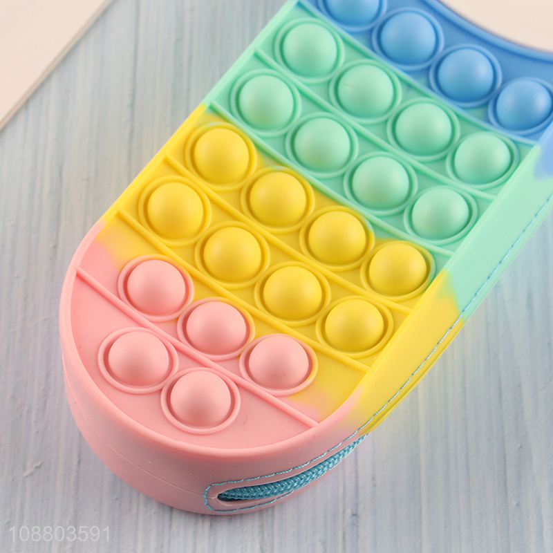 High quality silicone bubble pencil case fidget toy