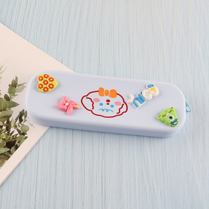 Wholesale cute silicone pencil pouch for kids girls