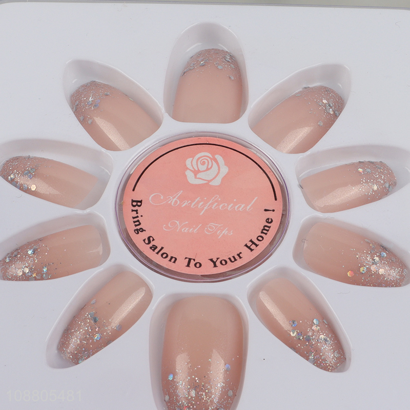Good price pink women nail art decoration press-on nail
