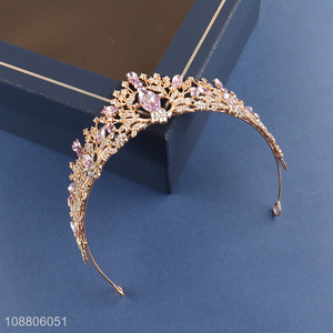 Online wholesale vintage luxury rhinestone bridal tiara crown