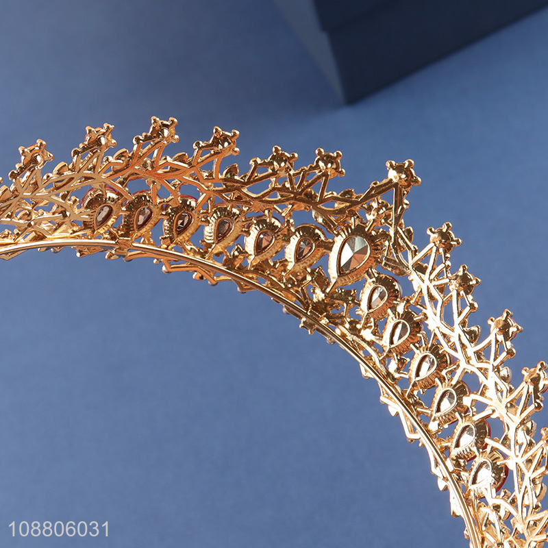 Factory price vintage luxury rhinestone bridal tiara & crown