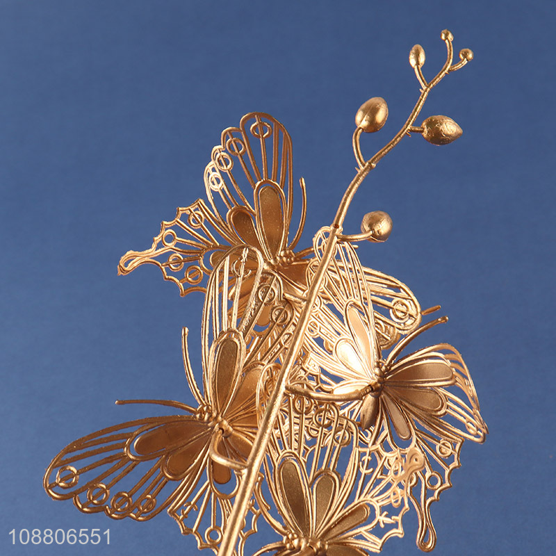Good quality gold faux plant leaves for home office decoration