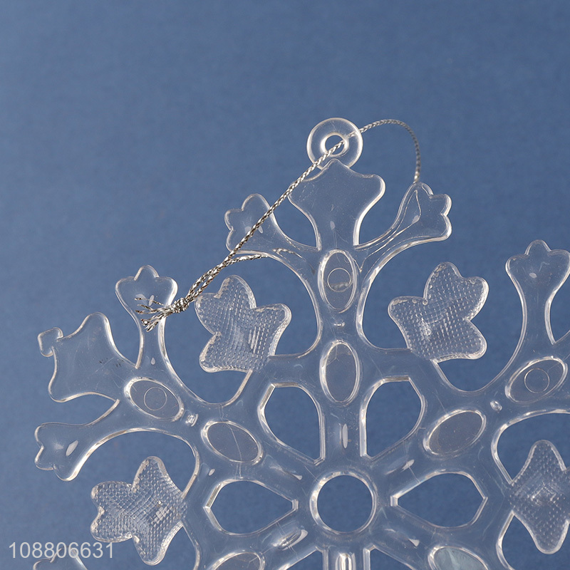 China imports clear acrylic snowflake Christmas tree hanging ornaments