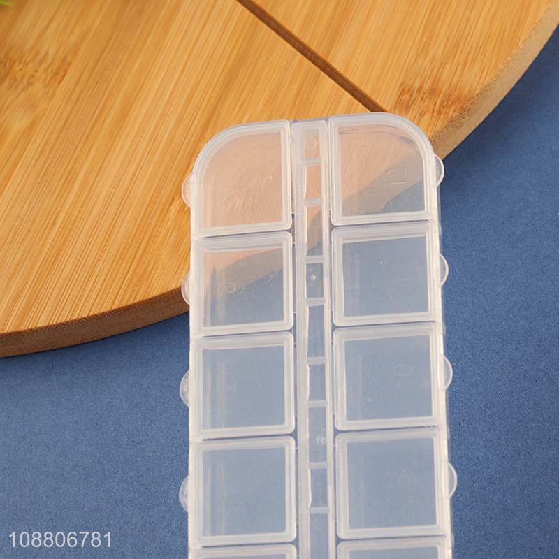 High quality 12 grids plastic nail art decoration storage container