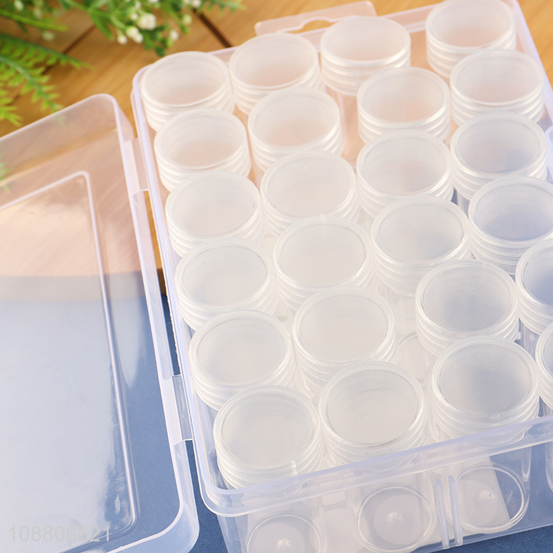 New arrival clear portable diamond painting storage container
