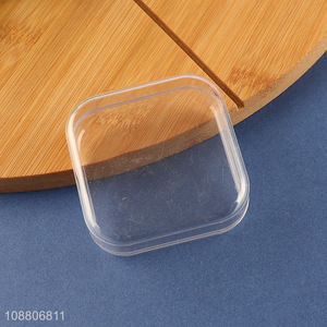 Good quality square clear plastic storage box bead organizer case