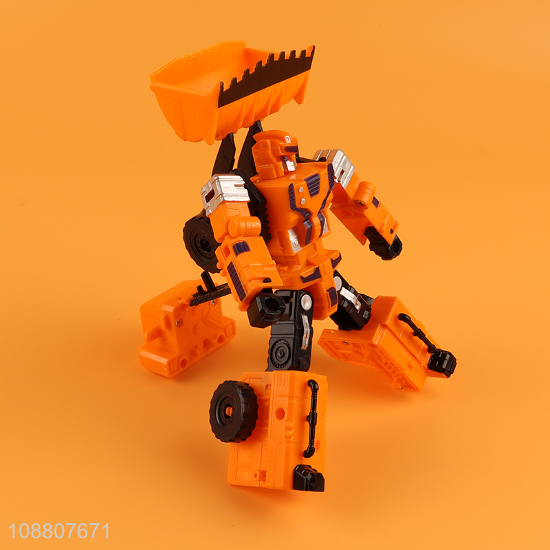 Low price engineering vehicle deformation robot toy